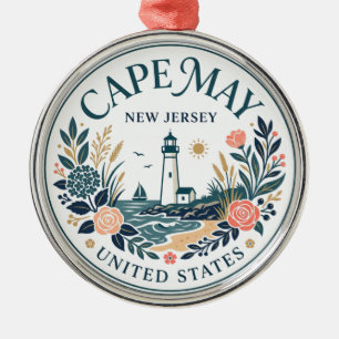 Ornamento De Metal Cape May, Nova Jersey, Estados Unidos Nova Jersey
