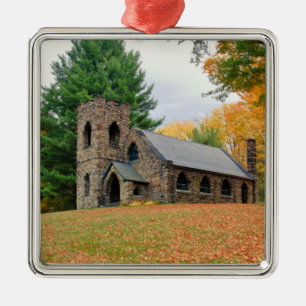 Ornamento De Metal Capela no outono