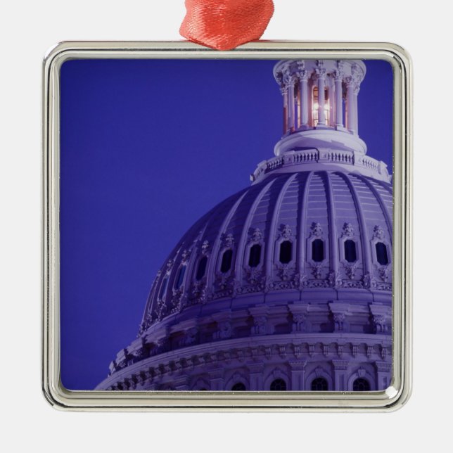 Ornamento De Metal Capitólio dos E.U. no crepúsculo com luz na (Frente)