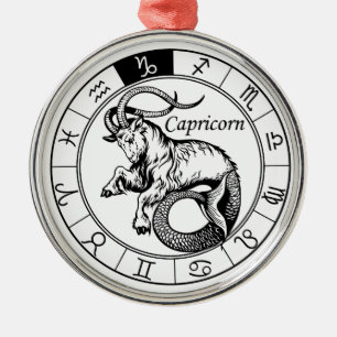 Ornamento De Metal capricorn