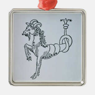 Ornamento De Metal Capricórnio (a cabra) uma ilustração 'do ponto 
