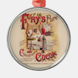 Ornamento De Metal Capuzinho Vermelho Antigo Cacau Vitoriano