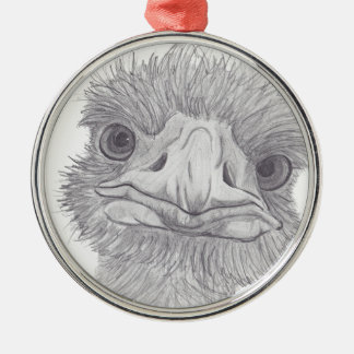 Ornamento De Metal Cara da avestruz