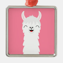 Ornamento De Metal Cara de lama alpaca