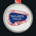 Ornamento De Metal Carabiner de Escalas de Minnesota de Taylor<br><div class="desc">Taylor's Falls é um dos mais cobiçados destinos de escalada de rochas na MN,  para aqueles que querem praticar alguma escalada perto da área metropolitana de Minneapolis/Rua.</div>