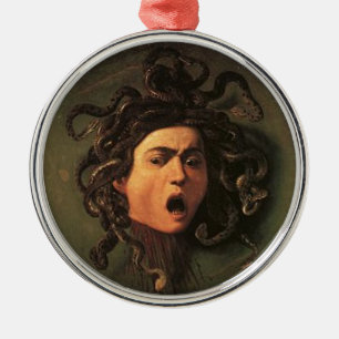 Ornamento De Metal Caravaggio - Medusa - trabalhos de arte italianos