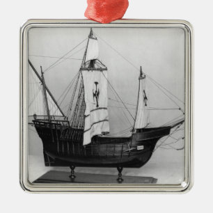 Ornamento De Metal Caravel de Cristóvão Colombo