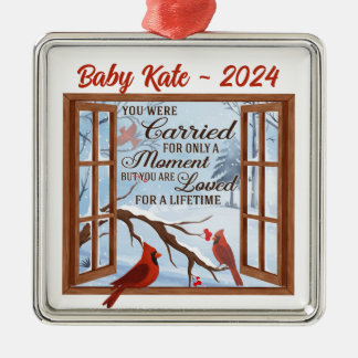 Ornamento De Metal Cardeal de Natal Perda de Criança de Bebê