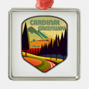 Ornamento De Metal Cardinal Greenway Cores Indiana