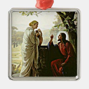 Ornamento De Metal Carl Bloch: Mulher no poço 