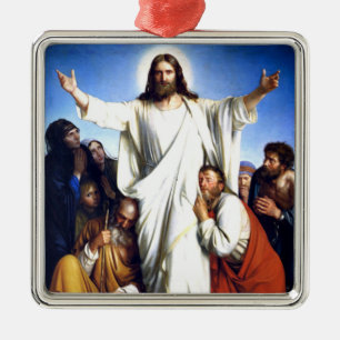 Ornamento De Metal Carl Bloch trabalho de arte, Christus Consolator