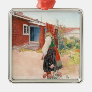 Ornamento De Metal Carl Larsson, O Falun Home