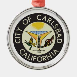 Ornamento De Metal Carlsbad (Califórnia) City Seal