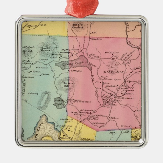 Ornamento De Metal Carmel, cidade (Frente)