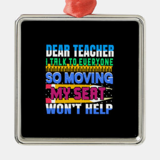 Ornamento De Metal Caro Professor, Eu Falo Com Todos, Tão Movendo Meu