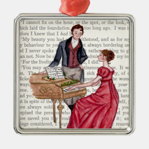 Ornamento De Metal Caróis de Natal em Pemberley