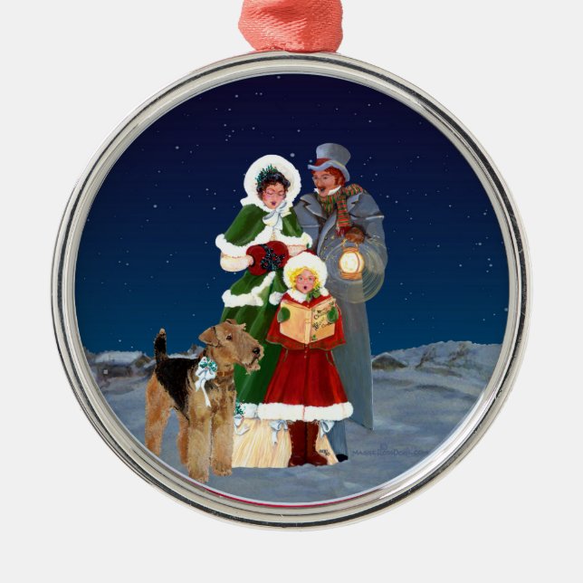Ornamento De Metal Carols de Natal (Frente)