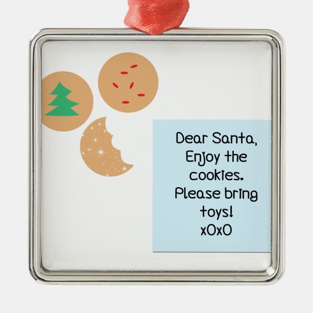 Ornamento De Metal Caros Papais noeis - Traga Brinquedos (Frente)