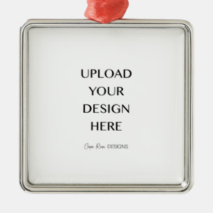 Ornamento De Metal Carregue seu próprio Design