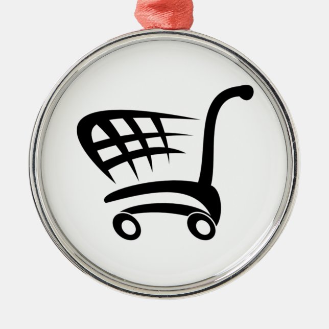 Ornamento De Metal Carrinho de compras (Frente)