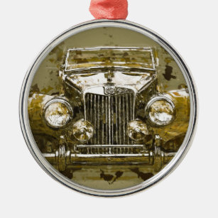 Ornamento De Metal Carro de esportes de MG do vintage