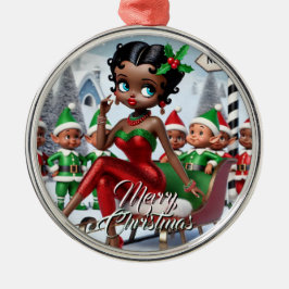 Ornamento De Metal Cartões de natal do Polo Norte