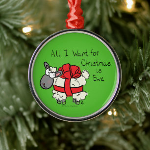 Ornamento De Metal Cartoon de Natal Engraçado Feriado