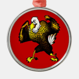 Ornamento De Metal Cartoon Fighting Eagle