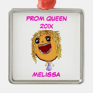 Ornamento De Metal Cartoon Queen do Baile de formatura Segundo grau p