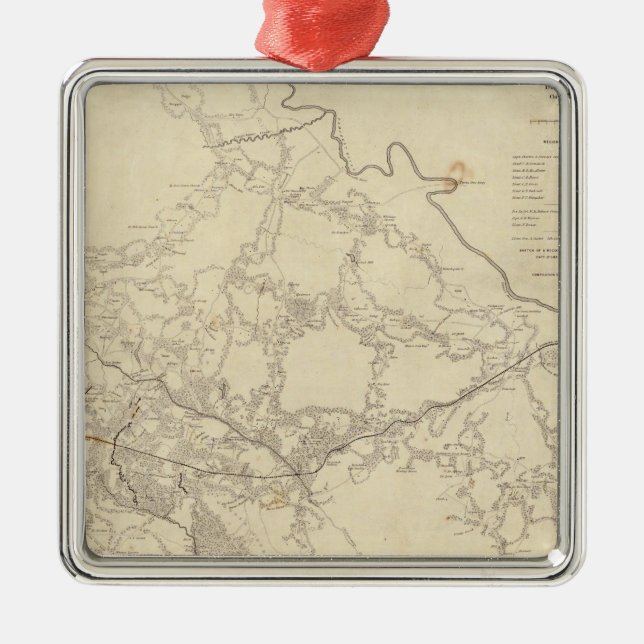 Ornamento De Metal Casa branca à aterragem de Harrisons (Frente)