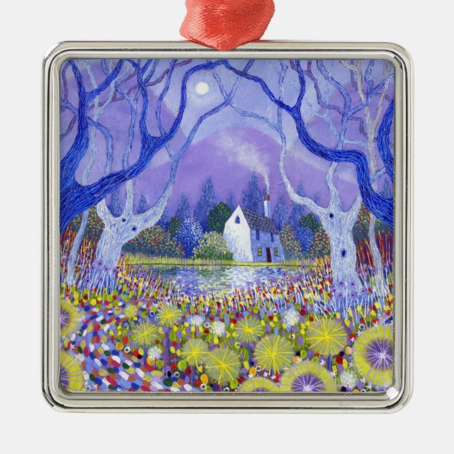 Ornamento De Metal Casa de campo de madeira 2013 (Frente)