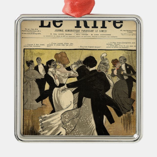 Ornamento De Metal Casais da dança (Frente)