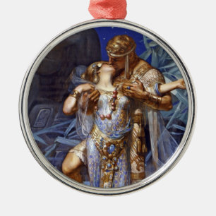 Ornamento De Metal Casal Romântico Vintage Anthony e Cleópatra Se Bei