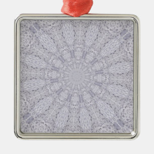 Ornamento De Metal Casamento Lace Branco Mandala Kaleidoscope Abstrat