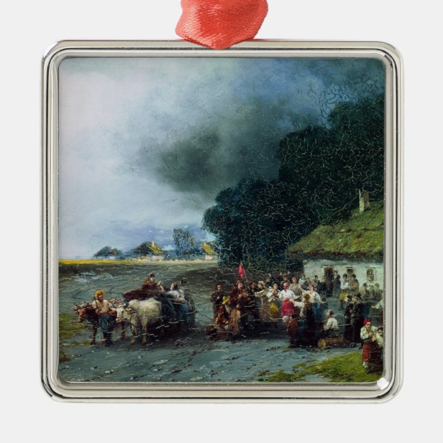 Ornamento De Metal Casamento tradicional ucraniano (Ucrânia) (Casamen (Frente)