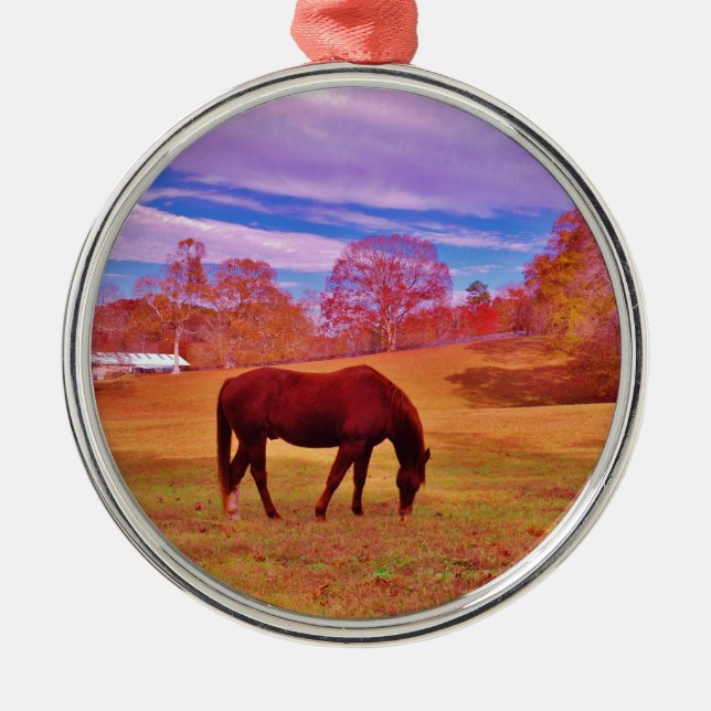 Ornamento De Metal > Castanho em um campo de cor sonâmbulo (Frente)