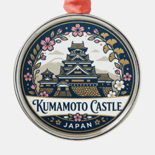 Ornamento De Metal Castelo Kumamoto Japão