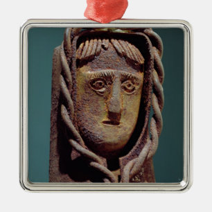 Ornamento De Metal Castiçal com uma figura de Jesus