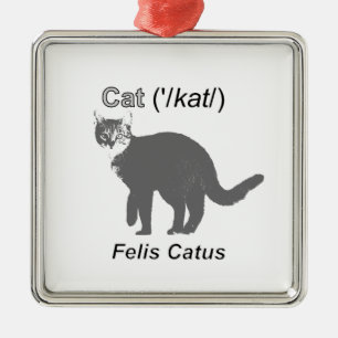 Ornamento De Metal Cat Felis Catus
