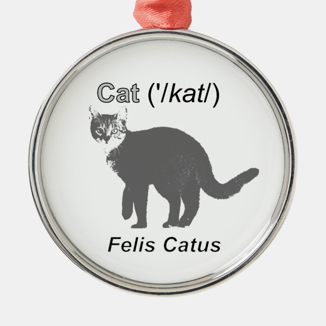 Ornamento De Metal Cat Felis Catus (Frente)
