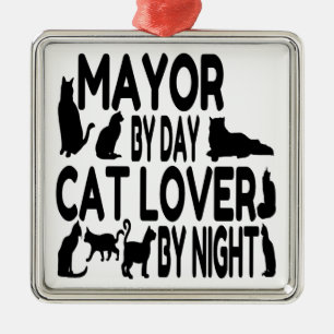Ornamento De Metal Cat Lover Mayor