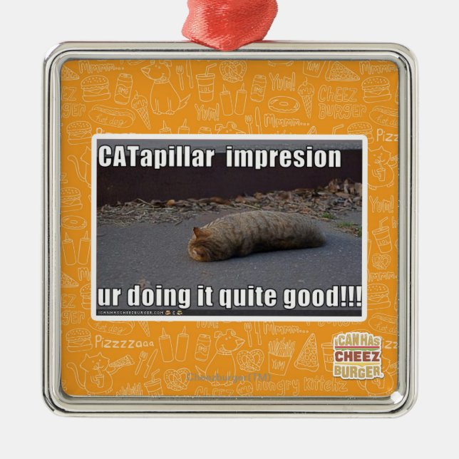 Ornamento De Metal CATapillar (Frente)