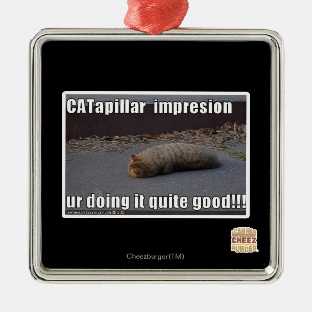 Ornamento De Metal CATapillar (Frente)