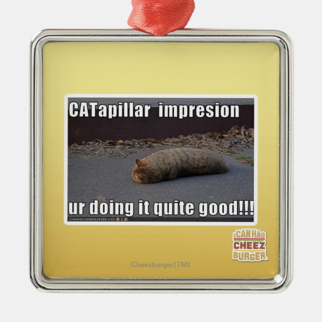 Ornamento De Metal CATapillar (Frente)