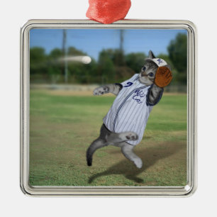 Ornamento De Metal Catcher de Gato no Exterior!