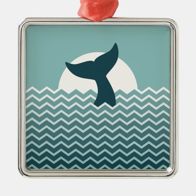 Ornamento De Metal Cauda da baleia (Frente)