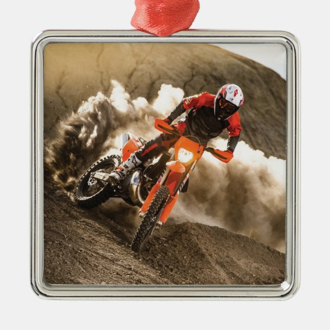 Ornamento De Metal Cavaleiro Motocross (Frente)