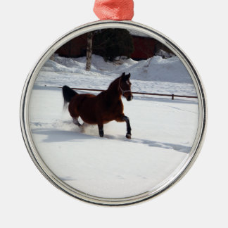 Ornamento De Metal Cavalo da neve