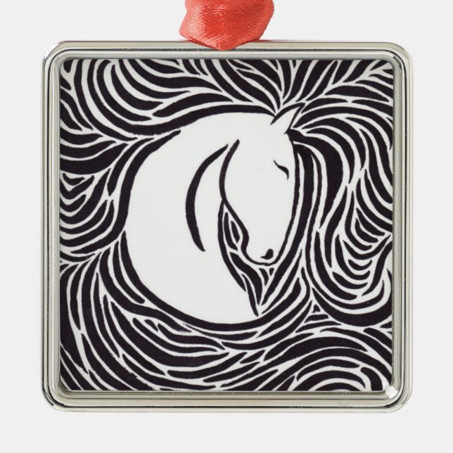 Ornamento De Metal Cavalo de Caneta do pincel (Frente)