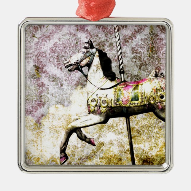 Ornamento De Metal Cavalo feliz (Frente)